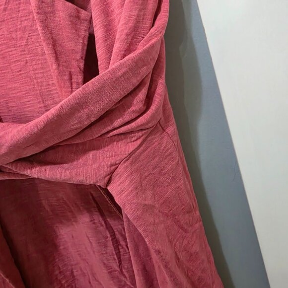 CHICO'S XXL (4) Pink Cotton Modal Open Cardigan Sweater Plus Size Knit Blazer - Picture 9 of 11